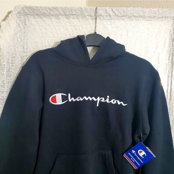 Champion Black Swester Hoodie Size Large ( Girls ) - Picture 4 of 9